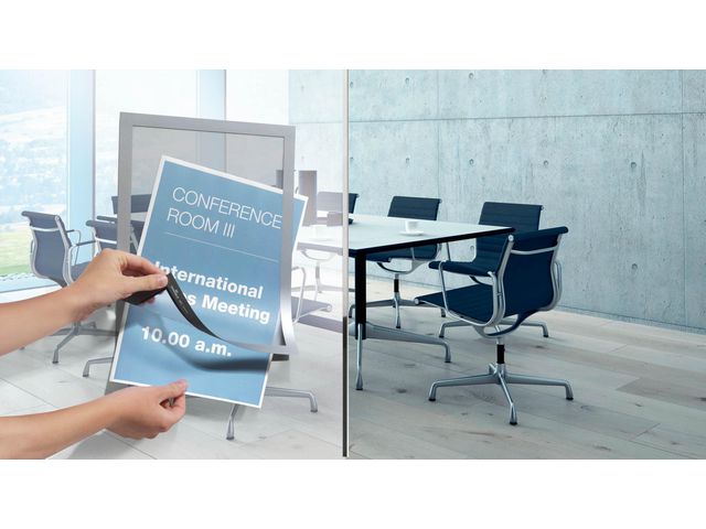 Magnetram självh.DURAFRAME A4 silv 2/fp